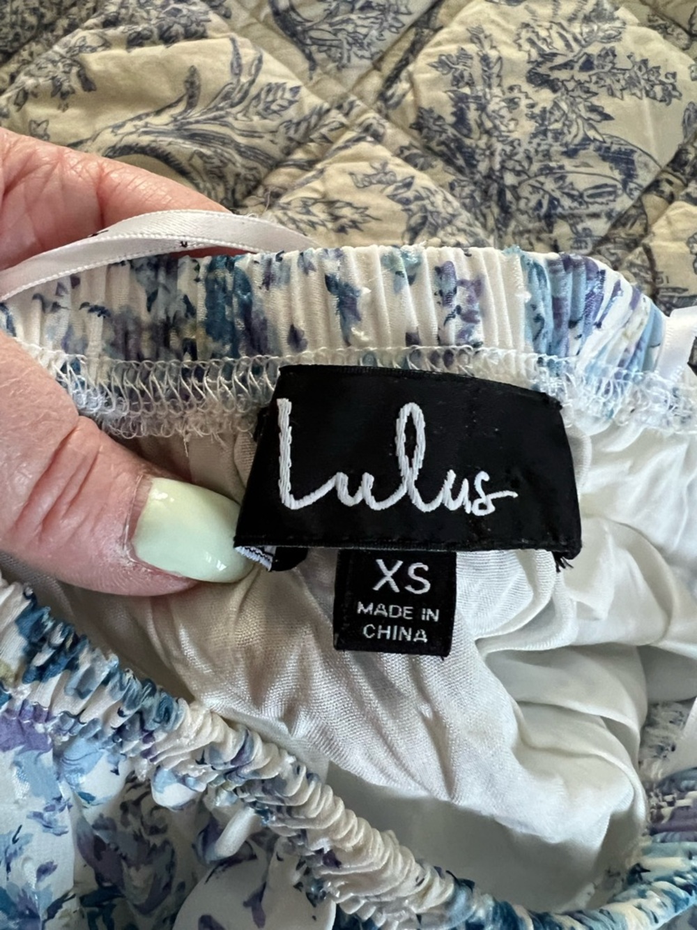 Lulu's Light Blue Floral Maxi Dress with Long Sleeves - Picture 2 of 2